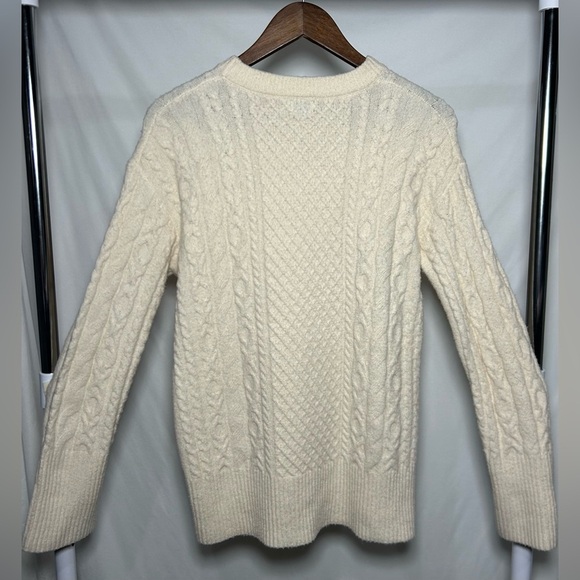 Women’s Crewneck Tunic Pullover Sweater- A New Day- Cream - Picture 3 of 8